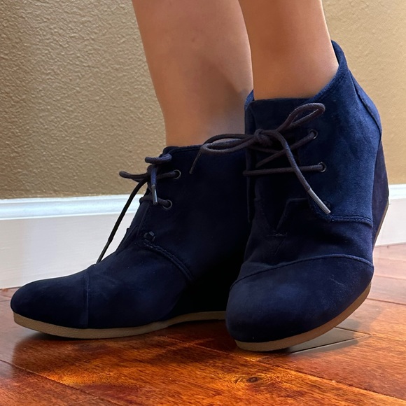 Blue Suede Booties - Picture 1 of 5